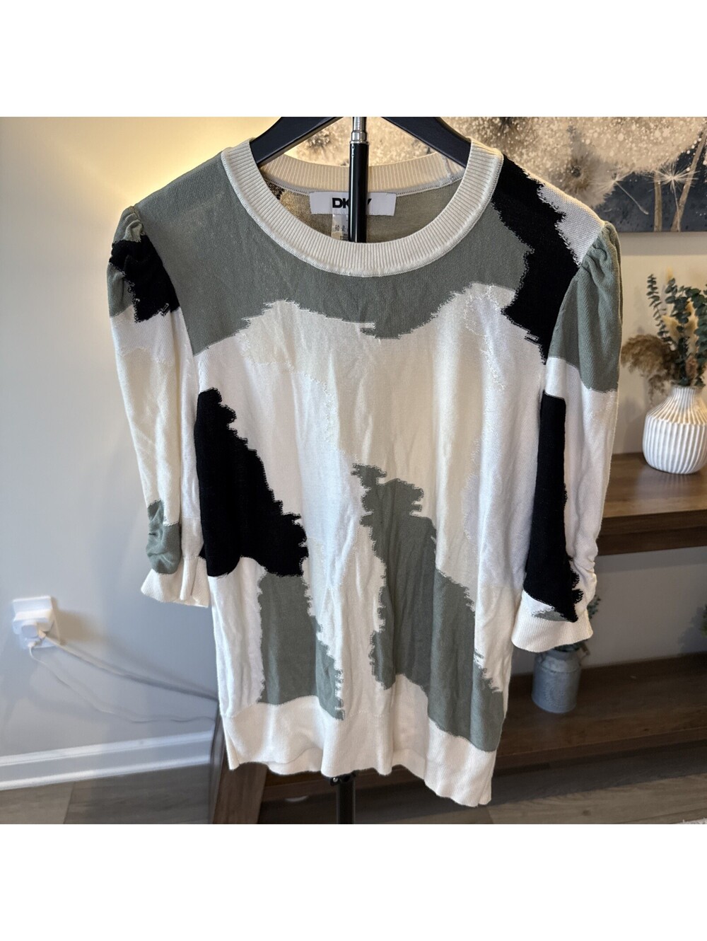 DKNY Size Xl 1/2 Length Sleeve Top